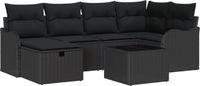 vidaXL Tuinbank - Zwart - Polyrattan