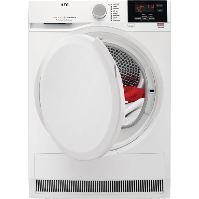 AEG T6DB82GP - Condensation Dryer - 8kg - White