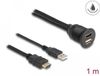 Delock Cable HDMI-A male and USB 2.0 Type-A male to HDMI-A female and USB 2.0 Type-A female for installation waterproof 1 m