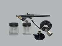 ABAC G-520 Airbrush-kit, klein persluchtpistool met 2 verfreservoirs, 1,5 m slang, persluchtkoppeling, zwart