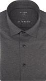 OLYMP Luxor 24/Seven modern fit overhemd - antraciet grijs tricot