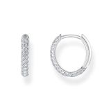 THOMAS SABO Creolen met witte zirkonia-pavé gerecycled 925 zilver CR730-051-14