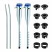 Relaxdays Grondanker Parasol - Set van 2 - Zilver/Blauw