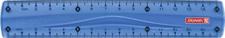 Brunnen 104971533 liniaal (voor school en kantoor kleurcode, 15 cm, met verzonken handvat, voor links- en rechtshandigen) blauw/azuur