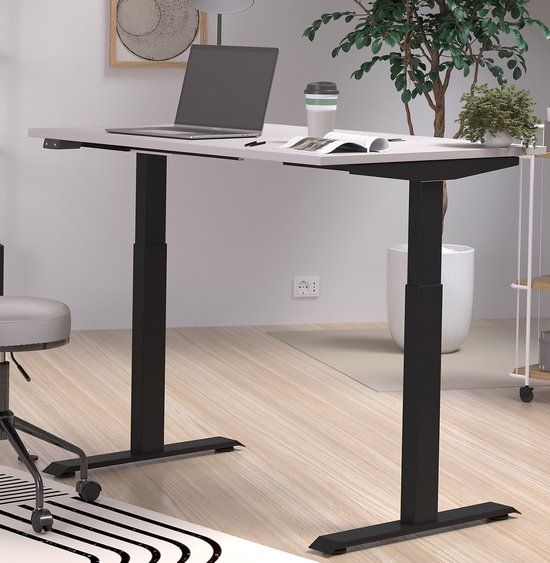 Germania Zit-stabureau Hermoso Elektrisch Verstelbaar 120 x 80 cm Grijs-zwart