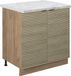 Vicco Fame-Line Gootsteenonderkast – 80 cm, WB Marmer Eiken paneel