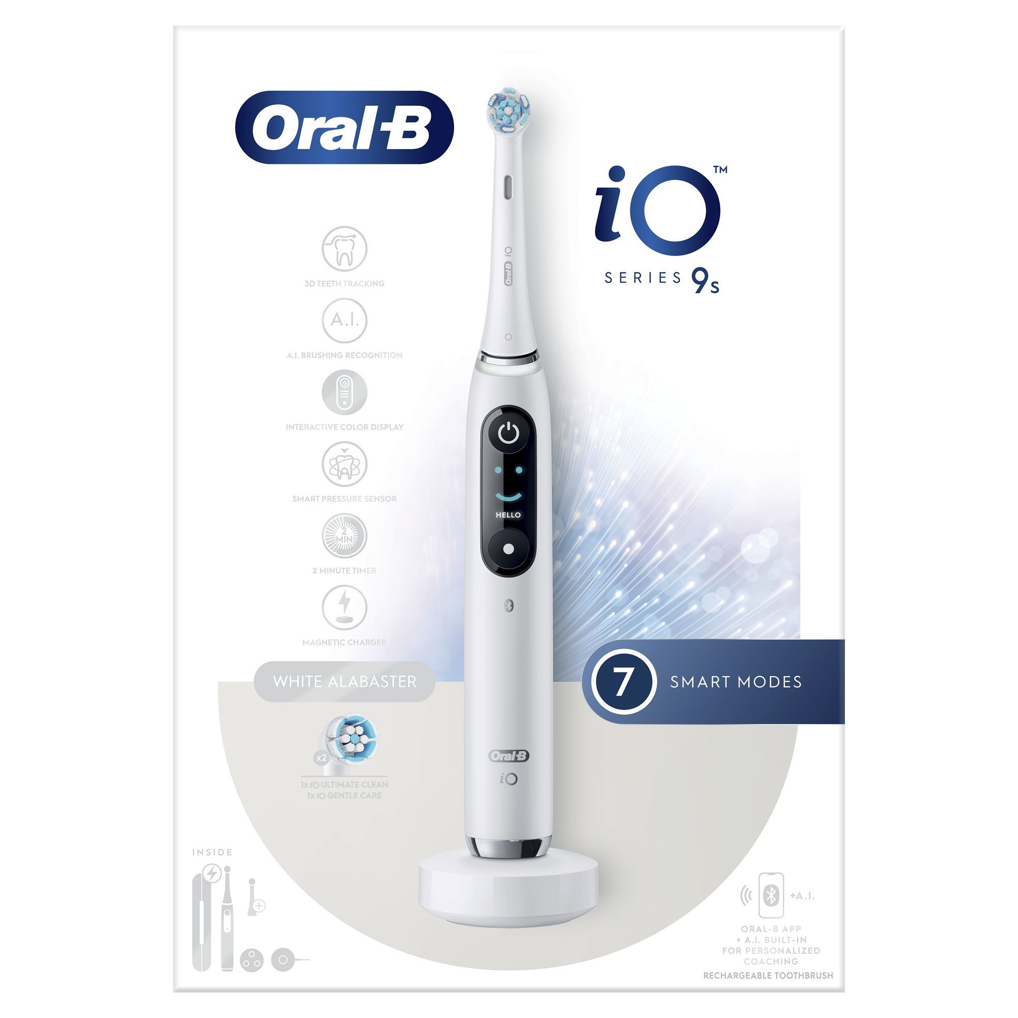 Oral-B iO 9S - Elektrische tandenborstel voor volwassenen - Wit