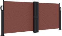 vidaXL Windscherm uittrekbaar 100x600 cm bruin