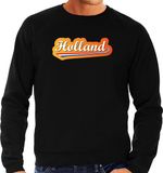 Bellatio Decorations Shoppartners Bv Zwarte fan sweater voor heren - Holland met Nederlandse wimpel - Nederland supporter - EK/ WK trui / outfit L