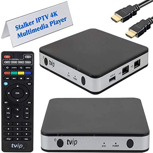 TVIP S-Box v.605 IP TV 4K HEVC HD Android 6.0 Linux Multimedia Stalker IP TV Streamer 1GB RAM + 8GB eMMC, MicroSD-kaart, EXT.IR Inclusief 5GHz WiFi