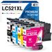 Brother Cartouches d'encre LC521, multipack de 4 pièces, adapté pour Brother DCP-J série