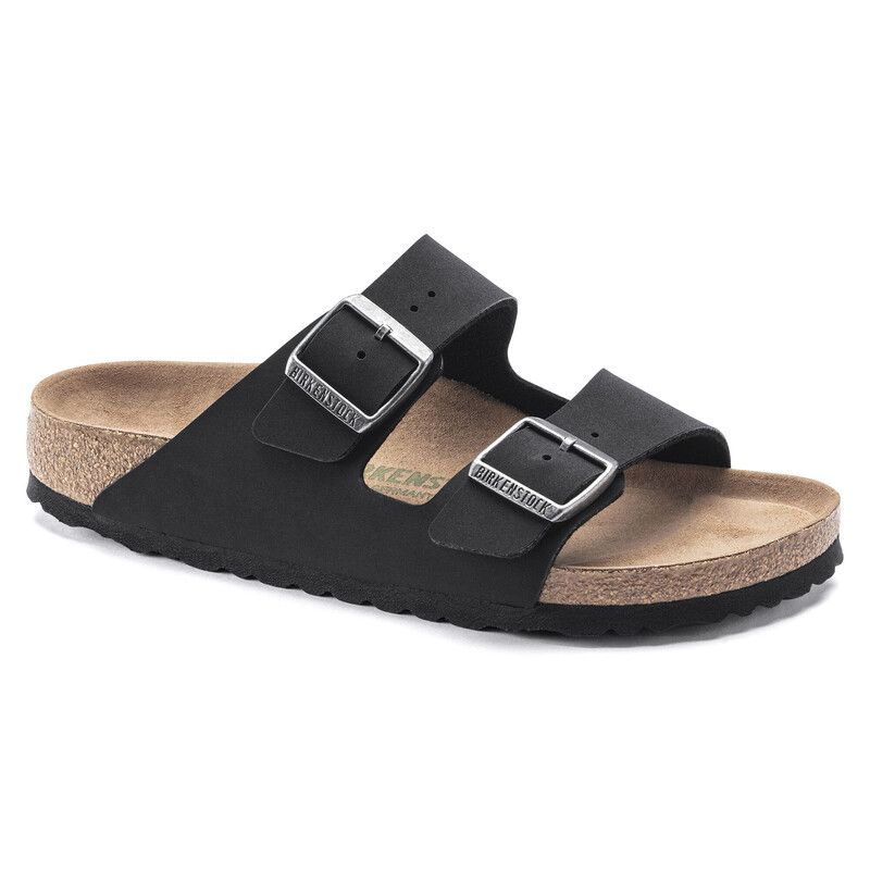 Birkenstock Arizona Sandals Birko-Flor Birkibuc Earthy Vegan Narrow - black - 4061416348779