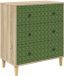 vidaXL Ladekast GELEEN Smaragd geometrische print 66 x 36,5 x 75 cm