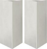 vidaXL Plantenbakken 2 stuks Driehoek Roestvrij Staal 40x40x75 cm