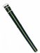 Ene Radiant Sunny Horlogeband Universeel Hoogwaardig Textiel Modern Design Groen Zwart Nylon Unisex