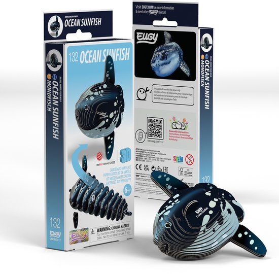 EUGY 3D Puzzel - Maanvis - Zeedieren - Duurzaam - Verzamel Ze Allemaal - 6 Jaar