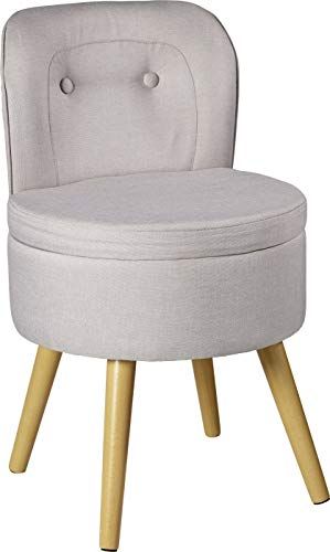 Echtwerk stoel Vince met rugleuning en opbergfunctie - grijs