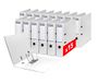 OXFORD Set van 15 mappen met hendel, Smart Pro+, A4XL, rug 80 mm, 2 D-ringen, polypropyleen, omzoomd, wit