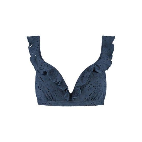 Beachlife Voorgevormde Beugel Bikinitop Broderie Anglaise Donkerblauw