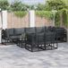 Maison Exclusive - Ensemble de jardin 8 pièces, chaises de jardin en aluminium noir