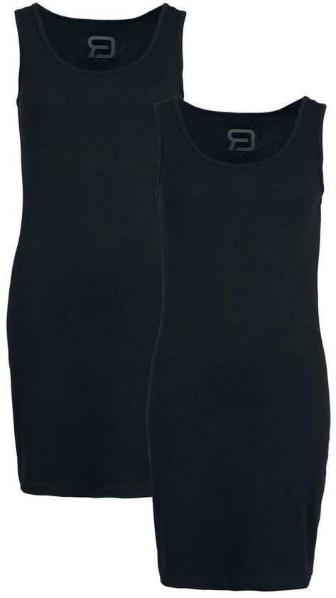 R.E.D. by EMP R.E.D. Rock-Engineered Design kort zwart jurkje met ronde hals - Dames - M