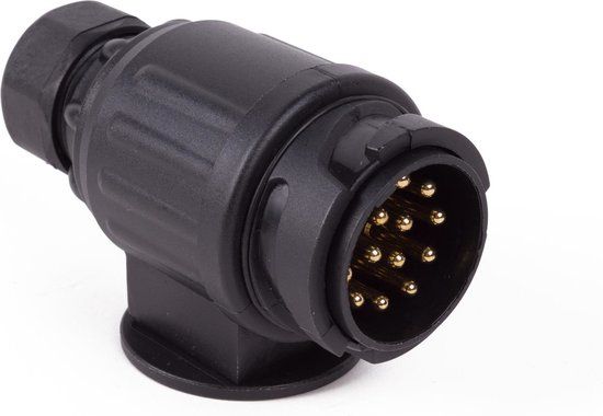 Benson Trailerstekker 13-polig - Kunststof - Zwart - 12V - Aanhanger - Jäger