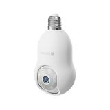 Hombli 4K QHD Buitencamera | E27 Lampfitting | Pan & Tilt Hoek | WiFi | Infrarood, Kleur Nachtzicht | Bewegingsgeactiveerde Schijnwerper & Alarm | Compatibel met Alexa & Google