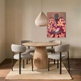 Giga Meubel Eettafel Salvador - Naturel Hout - 130x130x76cm