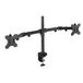 VoltShine Monitor-tafelhouder, verstelbaar in helling en rotatie, 2 armen, compatibel met 13-32 inch schermen, zwart