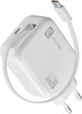 Cellularline Retractable Power 65W Headset, Universeel Wit AC Snel opladen Binnen