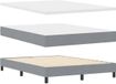 vidaXL Boxspringbed met hoofdeinde Lichtgrijs 140 x 200 cm Stof