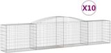 vidaXL Gabions - 10 pièces - voûté - 400x50x80/100 cm - fer