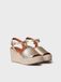 Toni Pons Espadrille en cuir argenté avec compensé haut et boucle | TAMARA