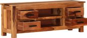Maison Exclusive - meuble TV, 110x30x40 cm, bois massif