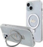 Guess Ring Glitter Back Case (MagSafe Compatible) - Apple iPhone 15 Plus (6.7") - Transparant