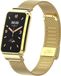 By Qubix Qubix Milanese bandje met case - Goud - Geschikt voor Xiaomi Smart Band 7 Pro / Mi Band 7 Pro bandje