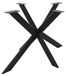 Spider Structure de table en métal, noire, forme en X, dimensions : 120 x 78 x 71,5 cm