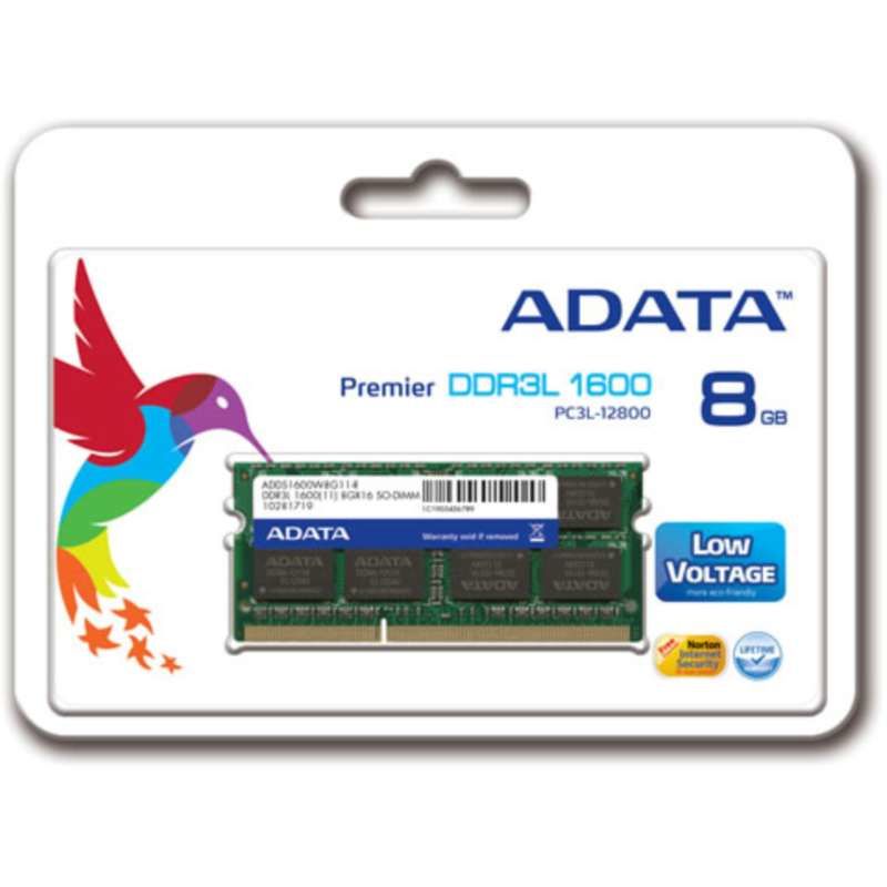 Adata ADDS1600W8G11-S - Geheugenmodule - 8 GB - DDR3L 1600 MHz - Notebook