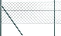 vidaXL Gaashek met grondbevestiging 10 x 0,8 m PVC-coated staal groen