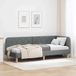 Maison Exclusive - Cadre de lit d'angle gris foncé 80 x 200 cm tissu