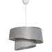 LÁMPARA DE TECHO 70 CM GRIS/Plata, TIPO E 27 MAX 45-60 W