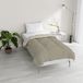 Italian Bed Linen Winterdeken, tweekleurig, dromen en grillen, taupe/crème, eenpersoonsbed, 150 x 200 cm