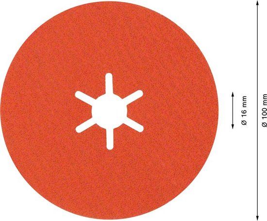 Bosch Accessoires Bosch Expert R782 keramische prisma-fiberschijf 100 mm, 16 mm, K80 - 1 stuk(s)