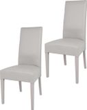 t m c s Tommychairs Luisa - Eetkamerstoelen - Set van 2 - Lichtgrijs