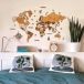 LosokaWood Décoration murale carte du monde 3D Wzór 11