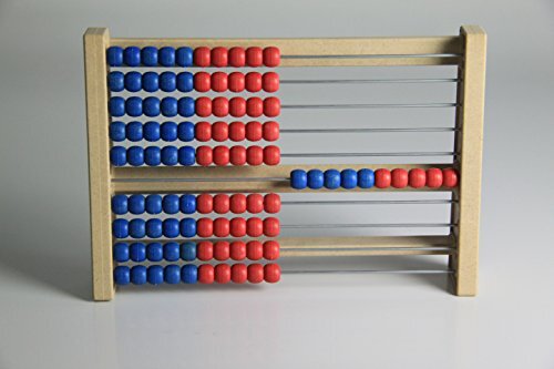 Balance à Calculer WISSNER RE-Wood® - Jouet éducatif En Bois Recyclé, Pour Apprendre Les Nombres Et Les Additions (rouge/naturel)