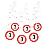 Amscan 6 Deco Swirls, personaliseerbaar met cijfers, bouwfeest