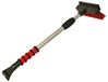 Petex 46010.000 sneeuwbezem/ijskrabber 4601, rood met rubberen lip, telescoopstang lengte 58-91 cm