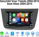 Junsun Autoradio Geschikt voor Seat Altea XL 2004-2015 - Draadloos Carplay & Android Auto - GPS Navigatiesysteem - Bluetooth - 7 Inch Touchscreen - WiFi - RDS - USB