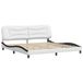 Hvar Cadre de lit sans matelas similicuir blanc et noir 200x200 cm